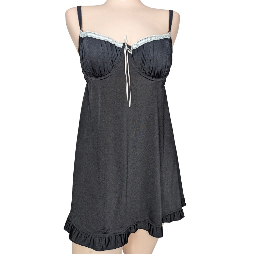 Y2K Babydoll Cami Top 36C Bow Coquette Whimsigoth Fairy Grunge Lingerie Romantic